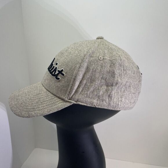 Titleist gray wool flannel rare Gray With raised logo strapback baseball cap hat - Picture 4 of 5